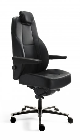 B1 mit faltbare Armlehnen in Leder schwarz