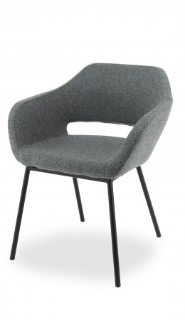 F70 Wollfilz Fenice 602 mittelgrau - Gestell verchromt